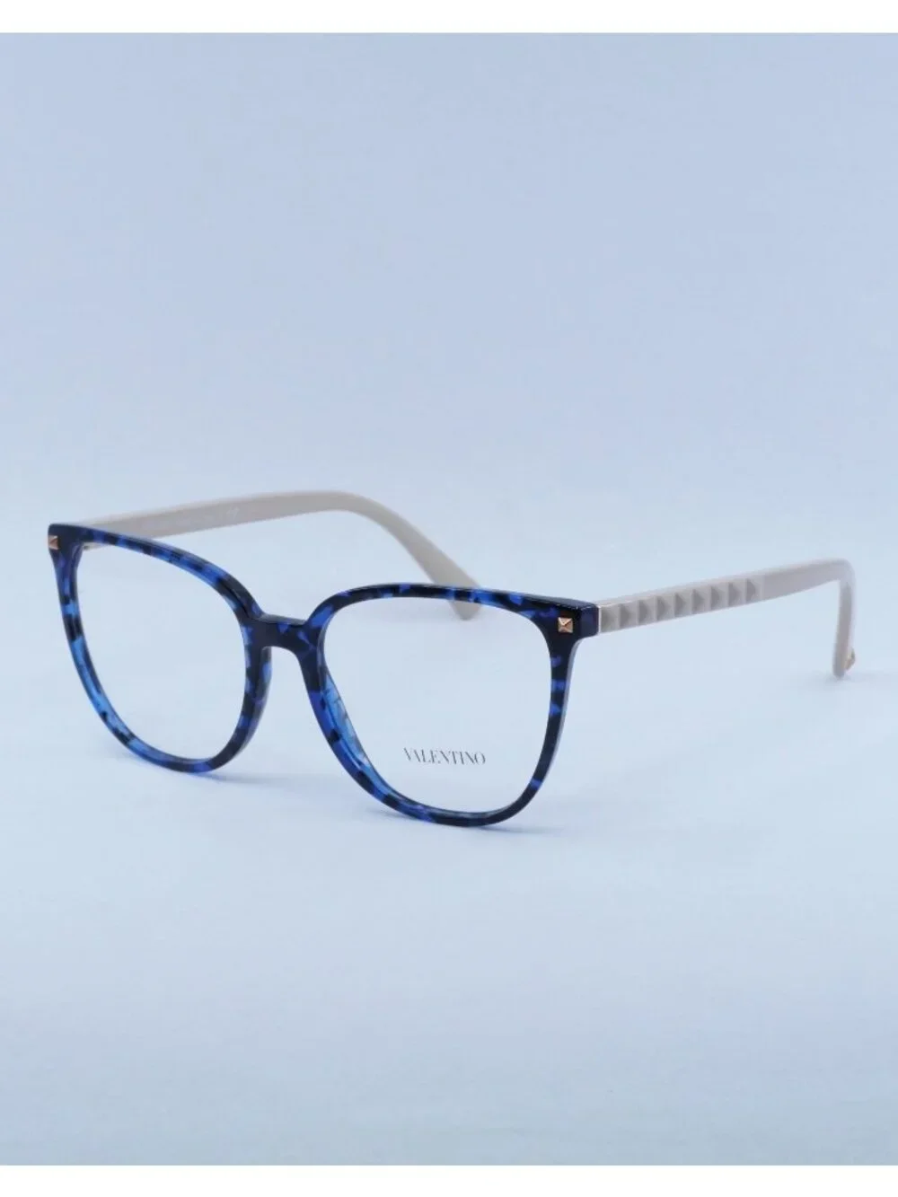 Valentino VA3059 5031 Eyeglasses Blue Havana 54mm Square Frame